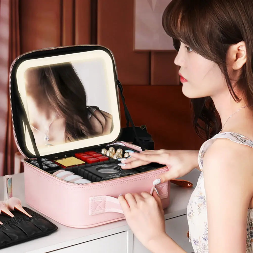 Home1992™ Smart LED Cosmetic Case with Mirror