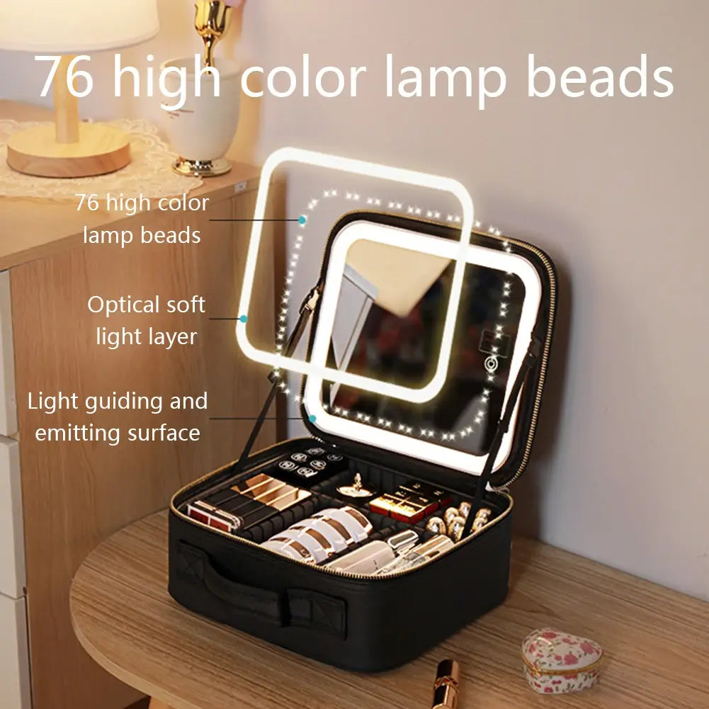 Home1992™ Smart LED Cosmetic Case with Mirror