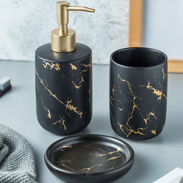 Home1992™ Marble Bathroom Set
