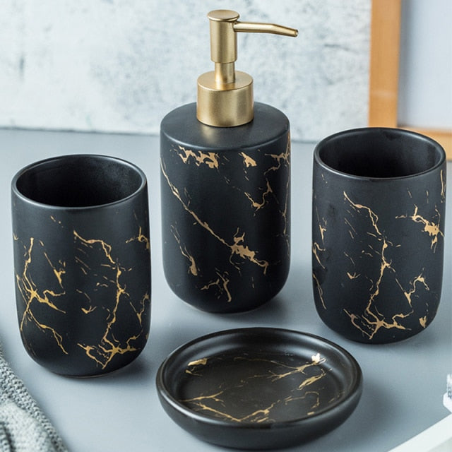Home1992™ Marble Bathroom Set