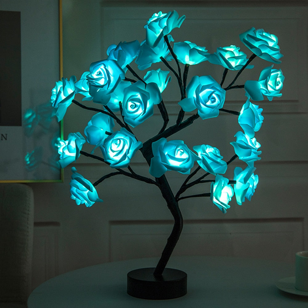 Home1992™ LED Rose Flower Tree Table Lamp
