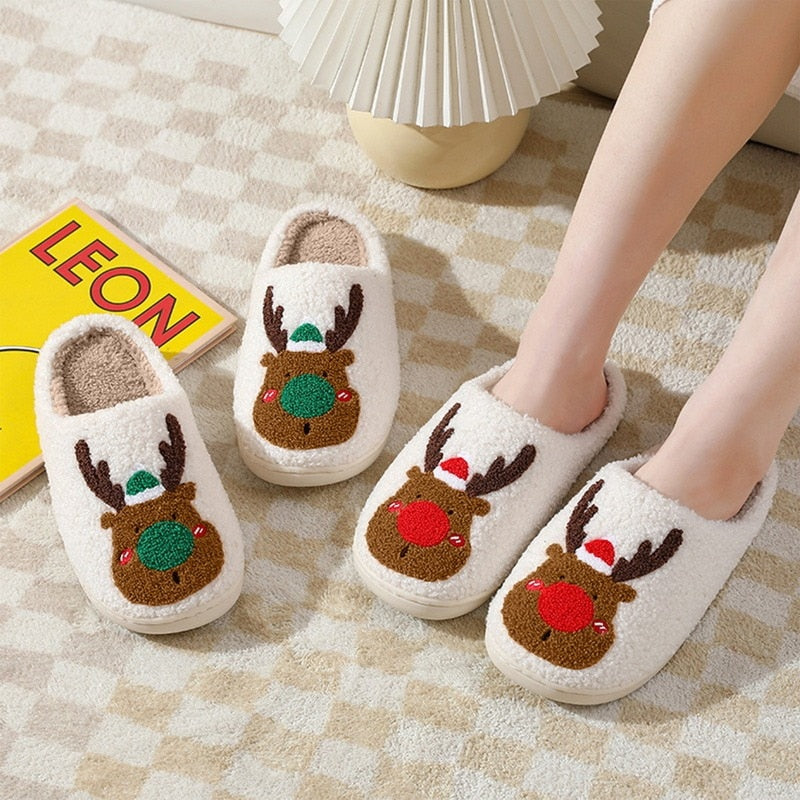 Home1992™ Christmas Couples Cotton Slippers