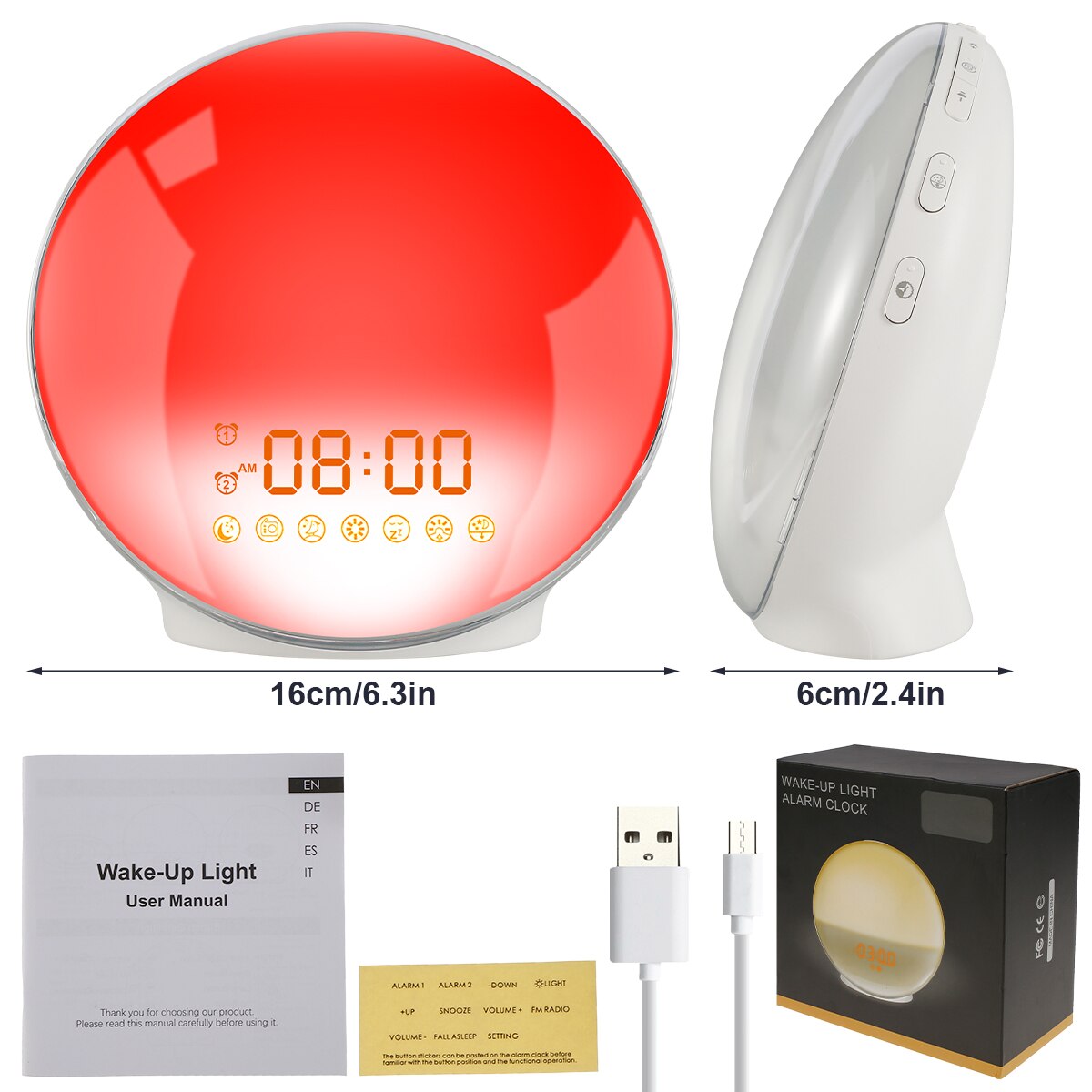Home1992โข Wake Up Light Alarm Clock