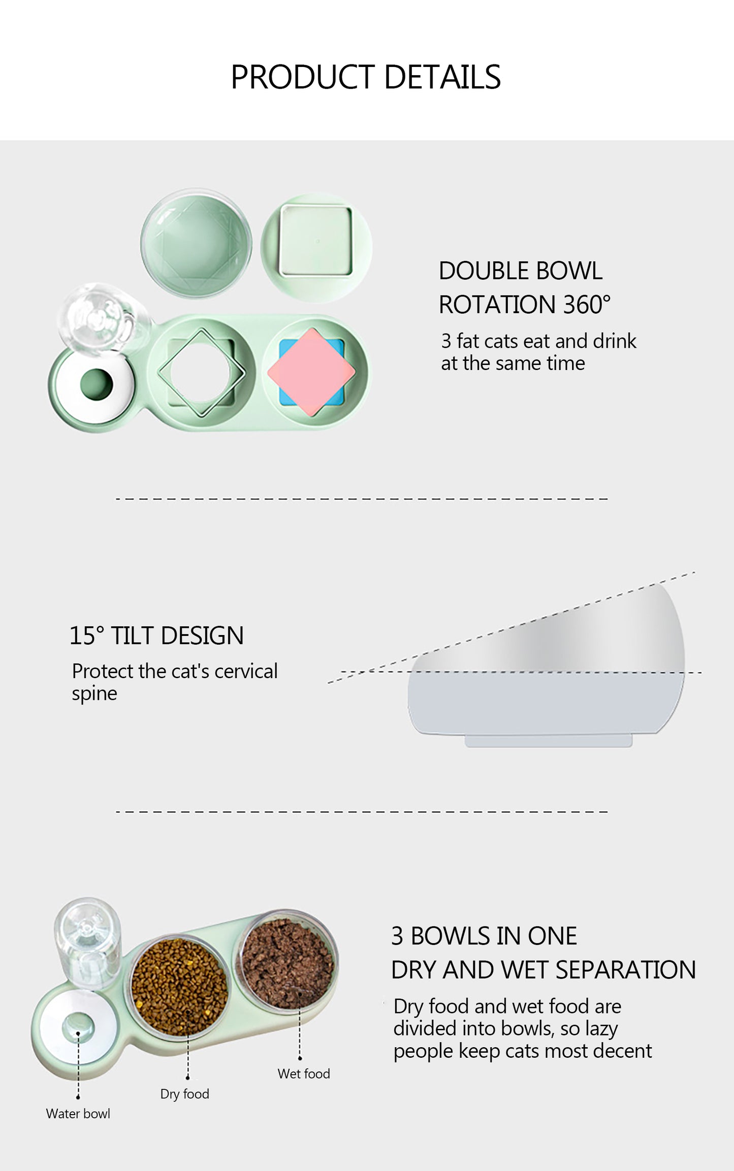 Home1992โข Pet Double Bowls Auto Water Dispenser