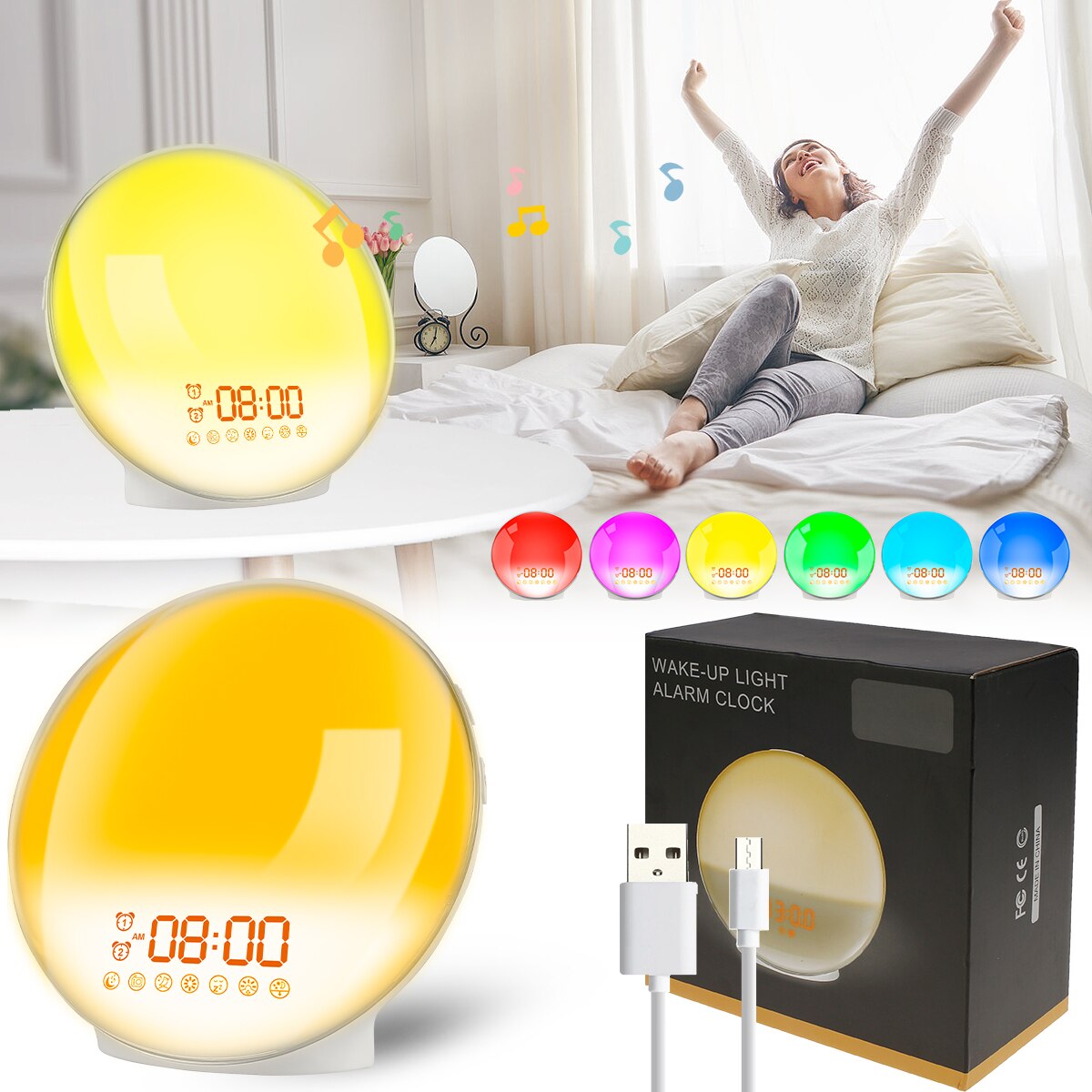 Home1992โข Wake Up Light Alarm Clock