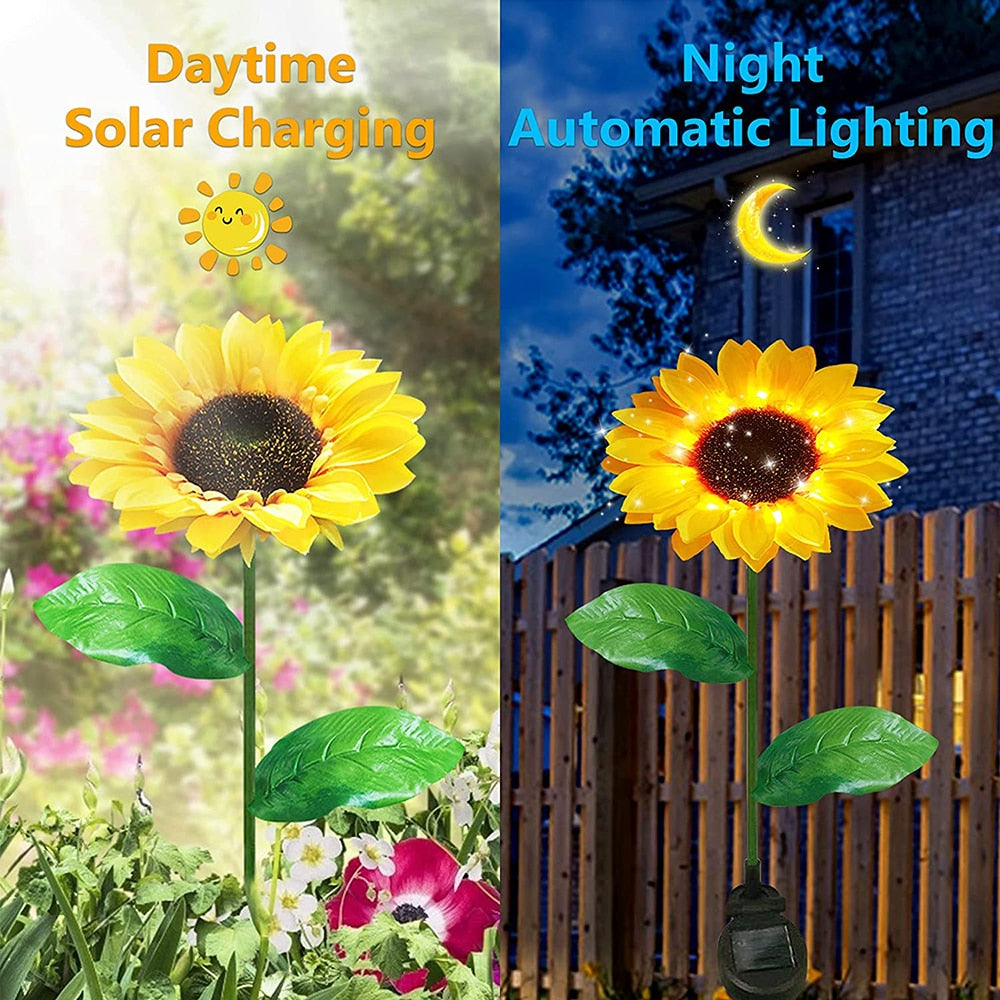 Home1992⢠Sunflowers Solar Lawn Light