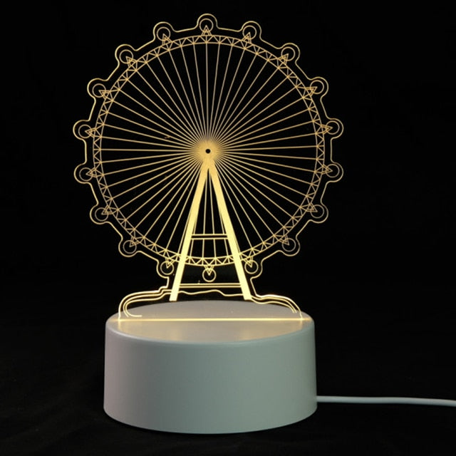 Home1992™ 3D Lamp 3 Color Changing LED Light