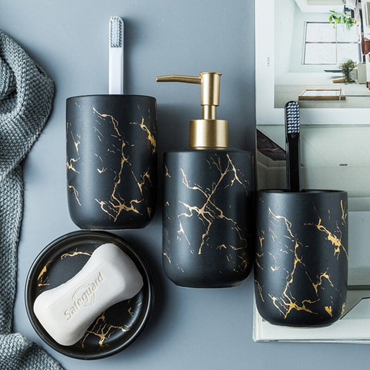 Home1992™ Marble Bathroom Set