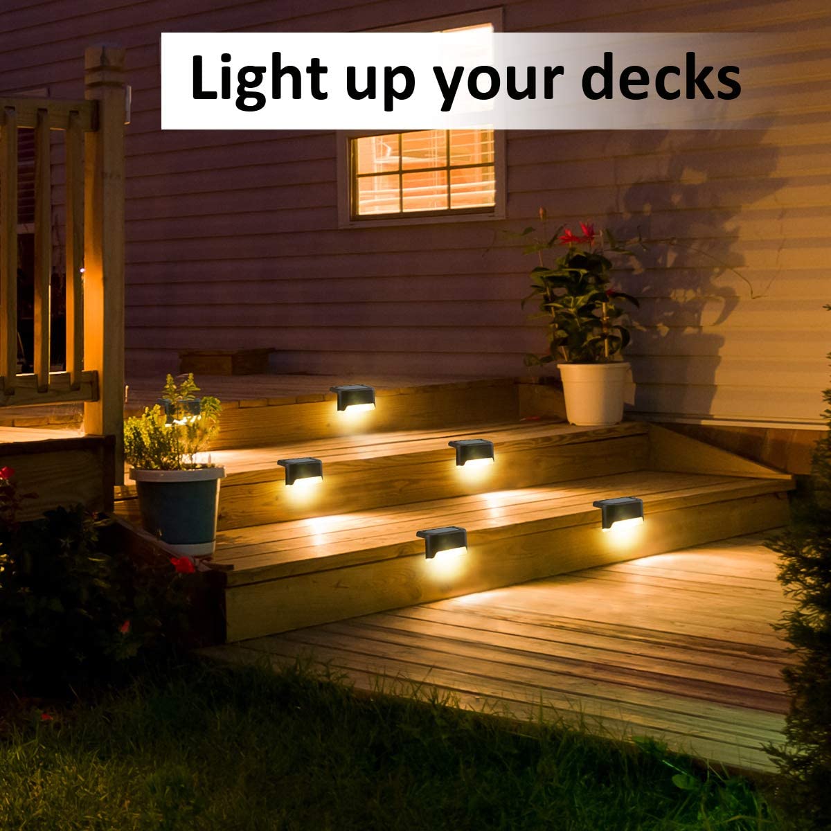 Home1992™ Waterproof Solar Deck  Step Lights