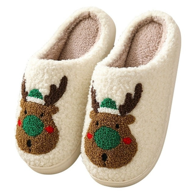 Home1992™ Christmas Couples Cotton Slippers