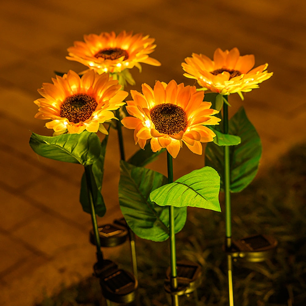Home1992⢠Sunflowers Solar Lawn Light