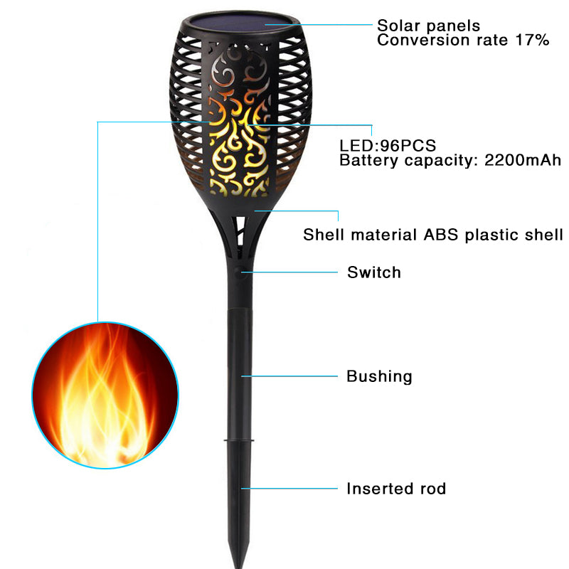 Home1992™ Solar Tiki Torch Lights