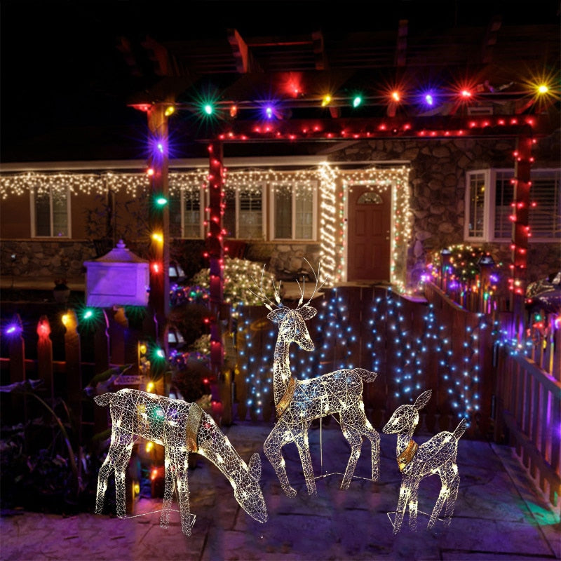 Home1992โข Christmas Wrought Iron Deer LED Light