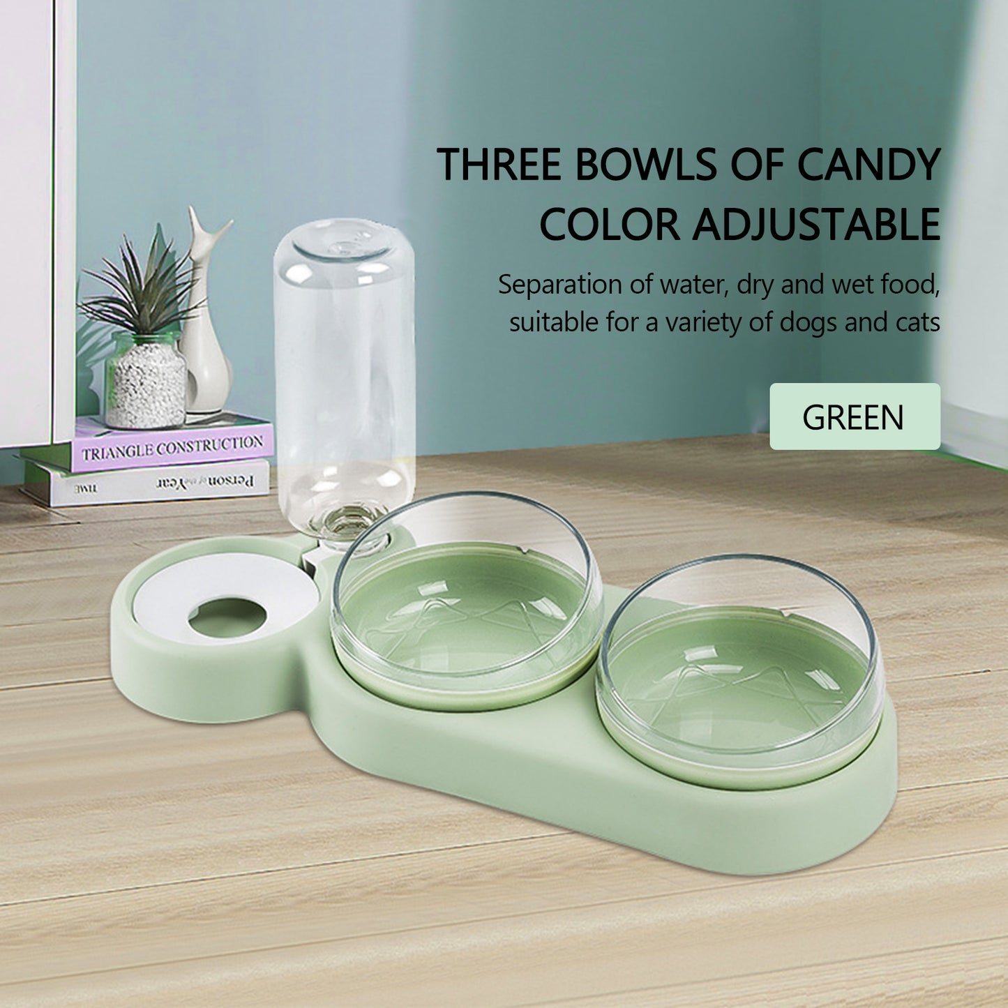 Home1992โข Pet Double Bowls Auto Water Dispenser