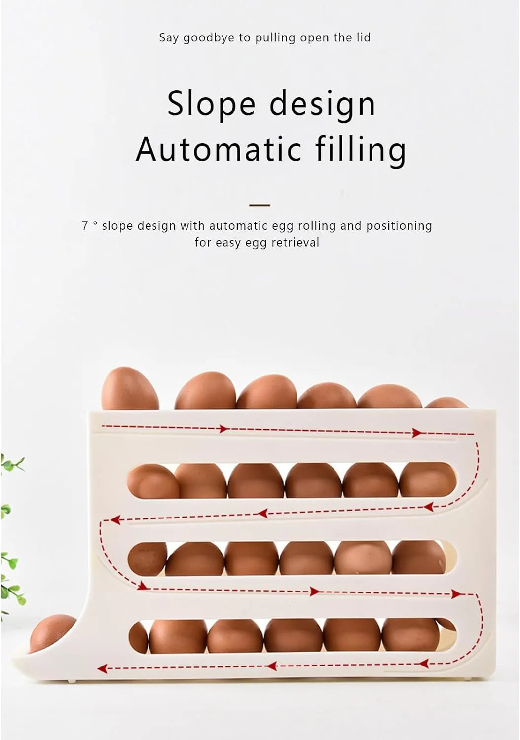 Home1992™ 4 Tiers Egg Holder for Fridge