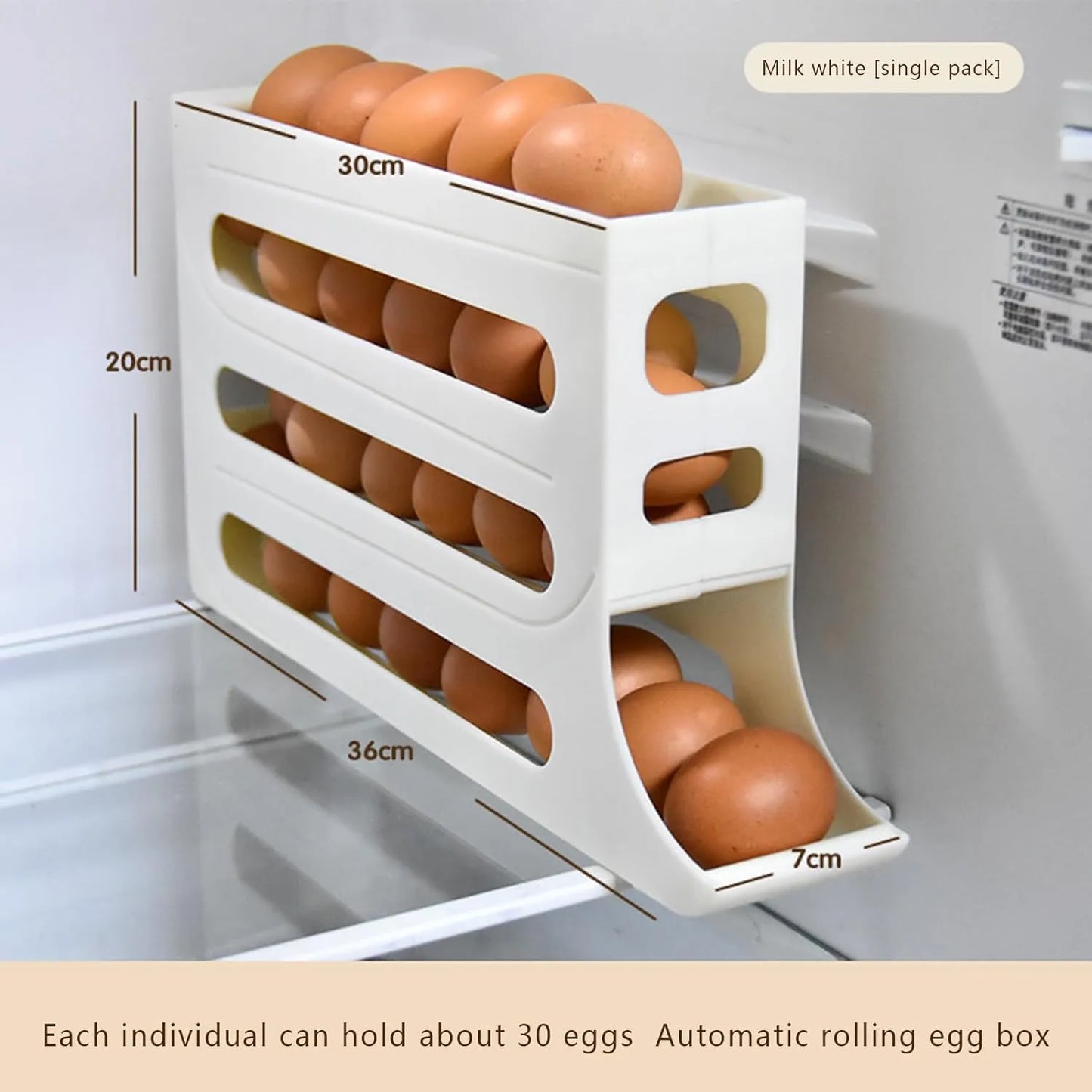 Home1992™ 4 Tiers Egg Holder for Fridge
