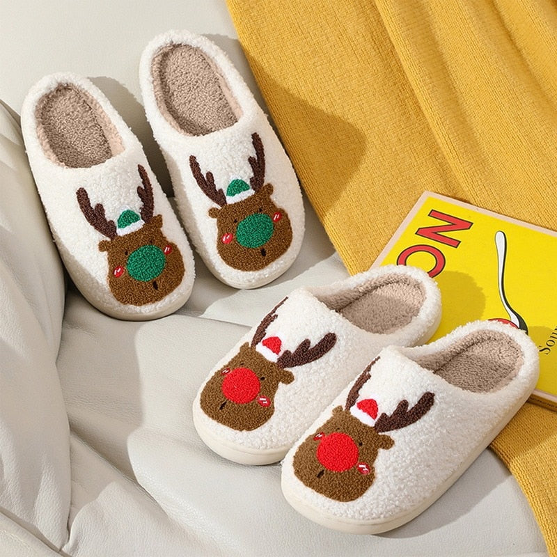 Home1992™ Christmas Couples Cotton Slippers