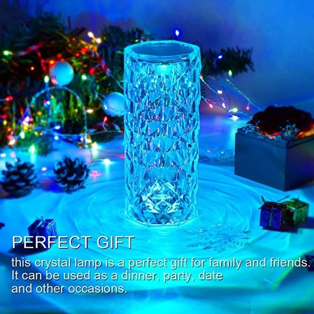 Home1992™ LED Crystal Table Lamp Rose Light Projector
