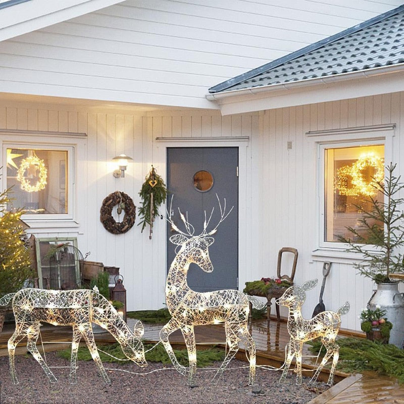 Home1992™ Christmas Wrought Iron Deer LED Light