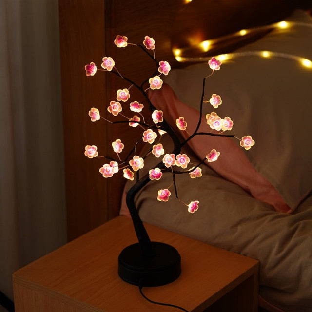 Home1992™ LED Copper Wire Night Light Tree Fairy Lights Home Decoration