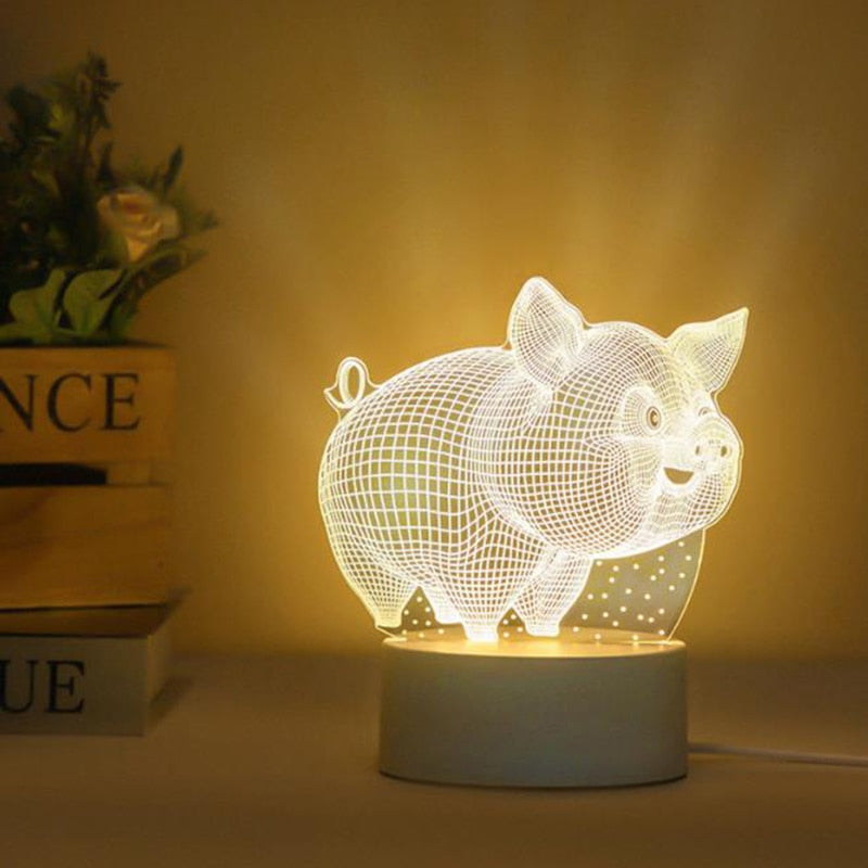 Home1992™ 3D Lamp 3 Color Changing LED Light