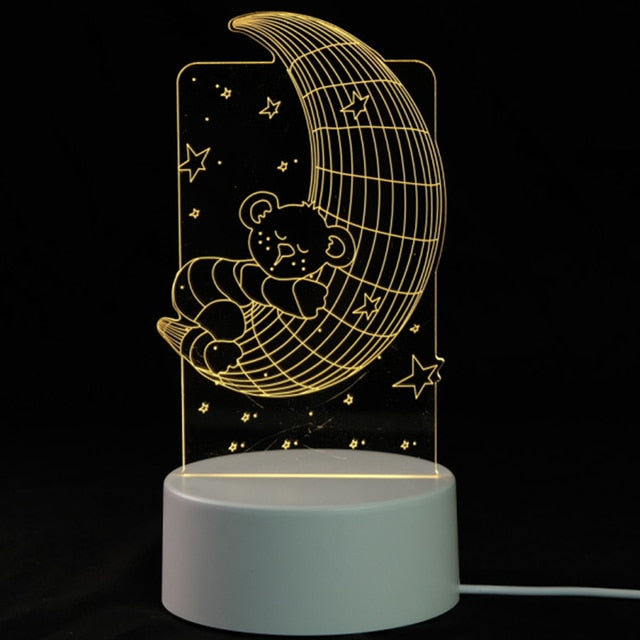 Home1992™ 3D Lamp 3 Color Changing LED Light