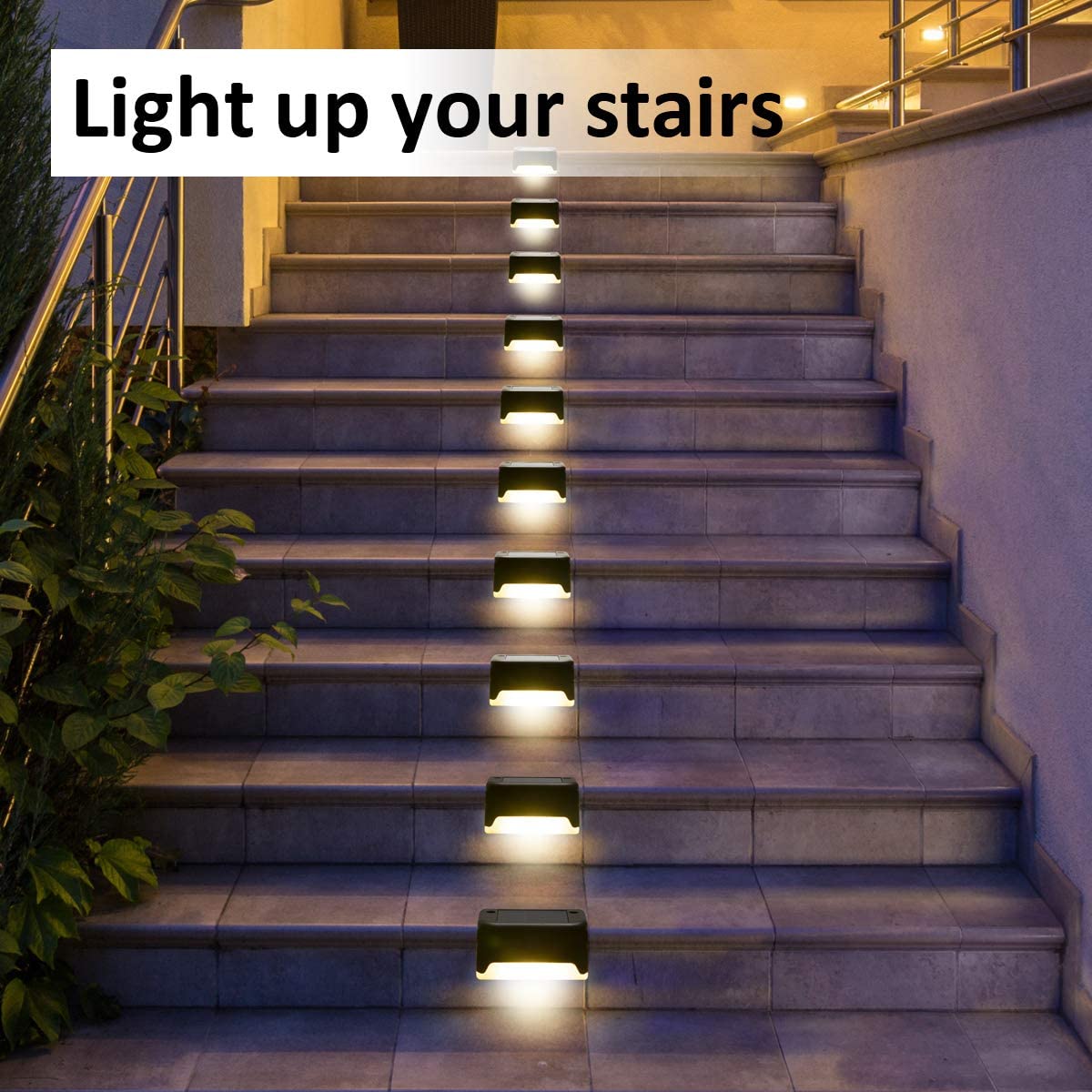 Home1992™ Waterproof Solar Deck  Step Lights