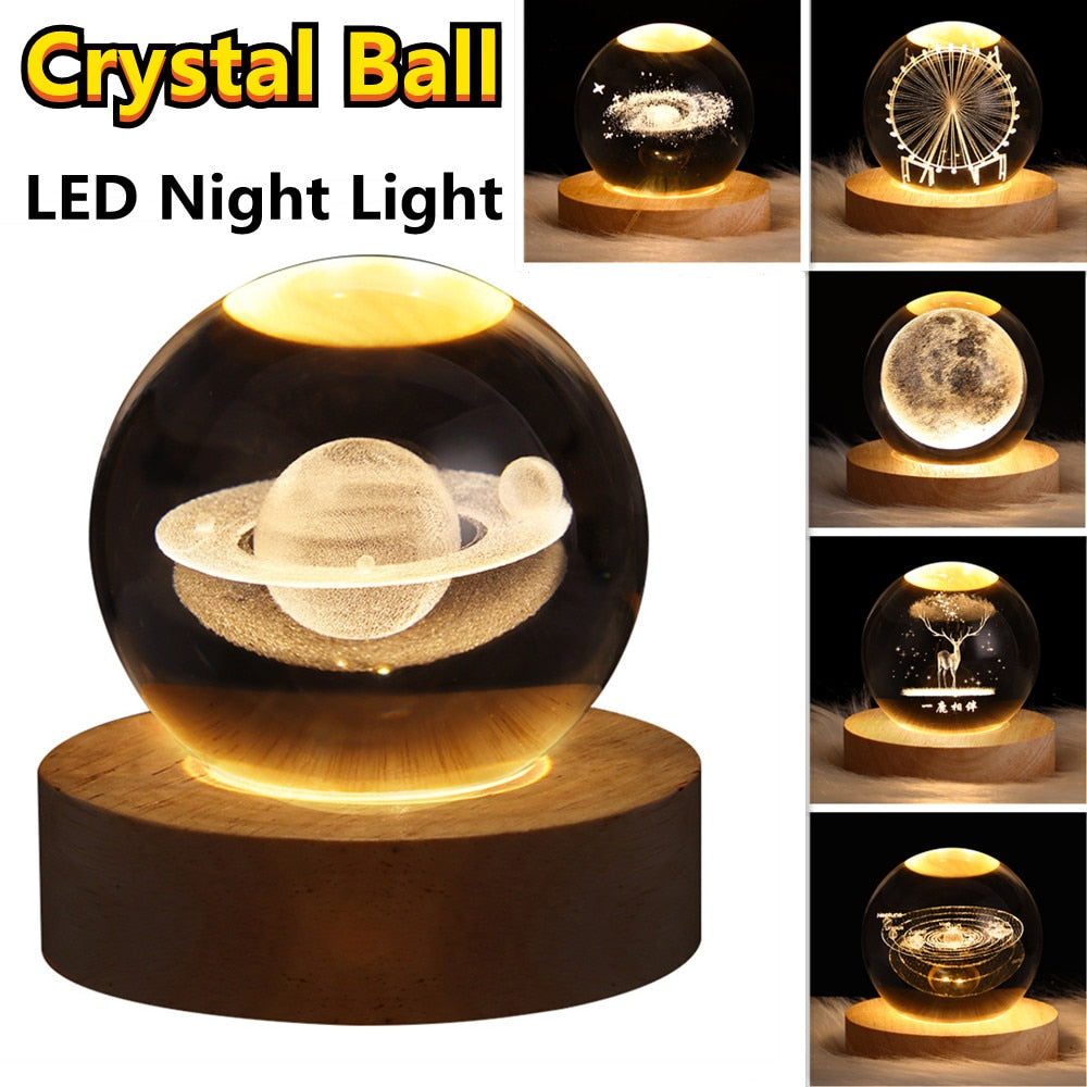 Home1992™ 3D Laser Engraved Balls Lamp