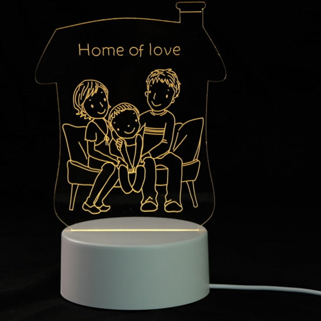 Home1992™ 3D Lamp 3 Color Changing LED Light