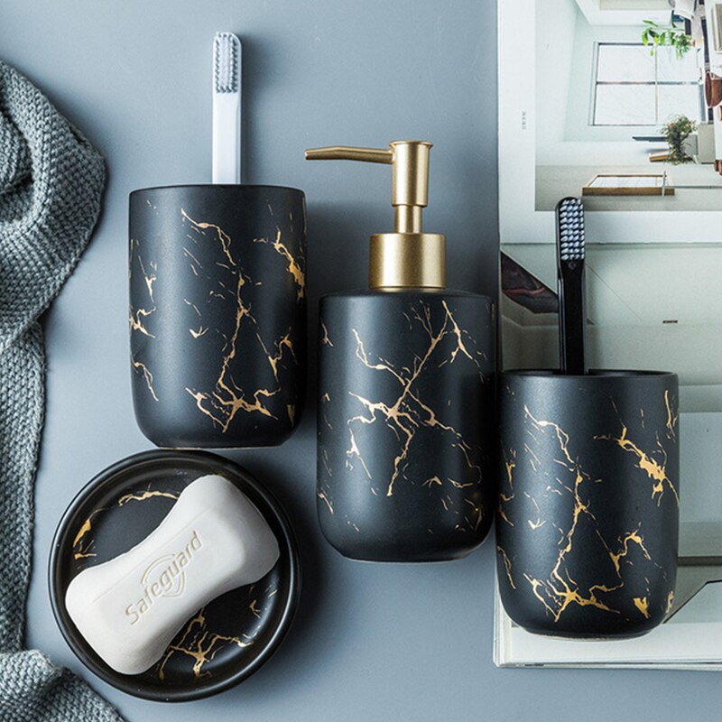 Home1992™ Marble Bathroom Set