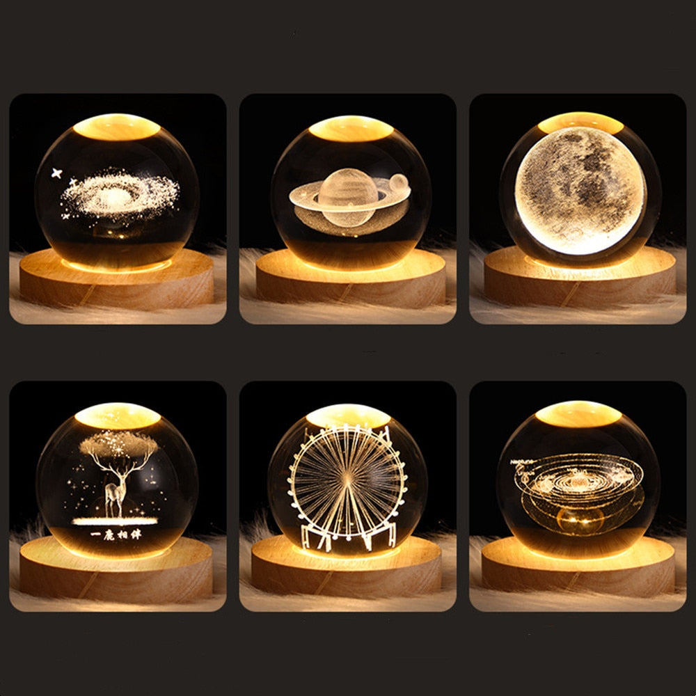 Home1992™ 3D Laser Engraved Balls Lamp