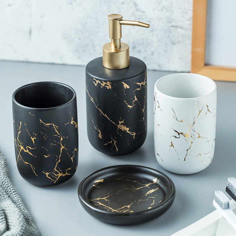 Home1992™ Marble Bathroom Set
