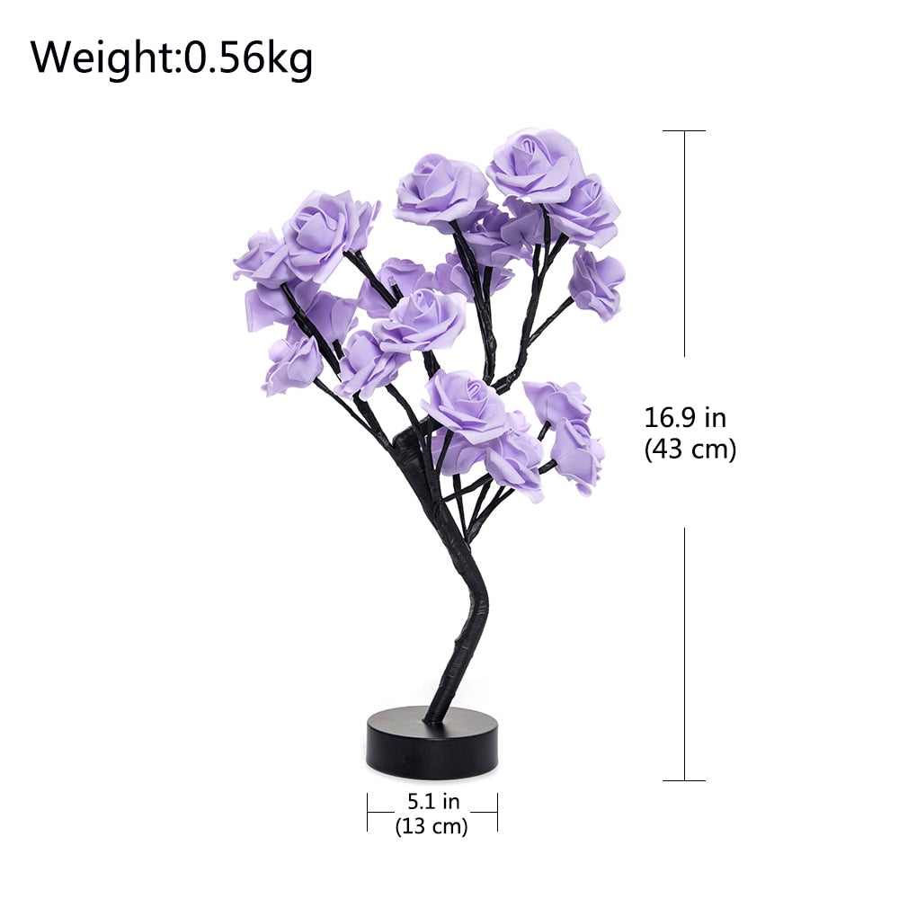 Home1992™ LED Rose Flower Tree Table Lamp