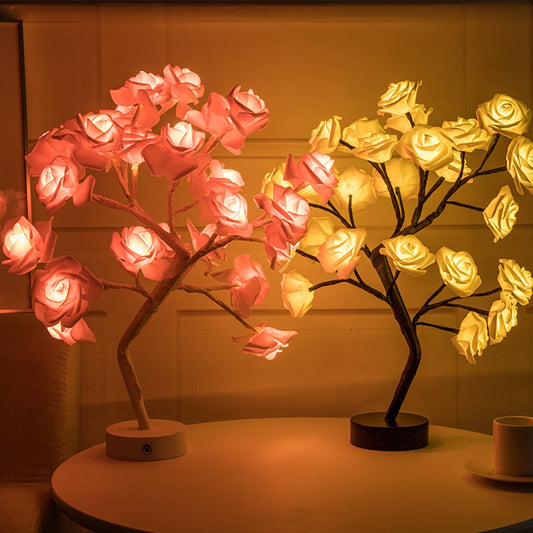 Home1992™ LED Rose Flower Tree Table Lamp