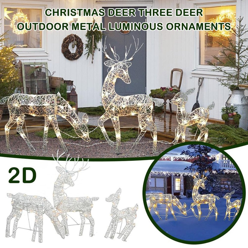 Home1992™ Christmas Wrought Iron Deer LED Light