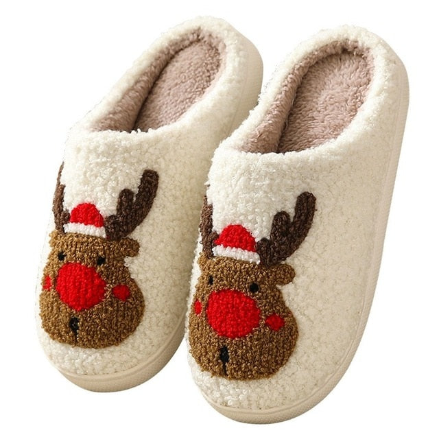 Home1992™ Christmas Couples Cotton Slippers